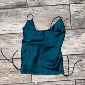 SOLD OUT White Fox Boutique Top in Emerald Green!